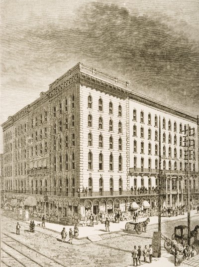 Das Sherman Hotel, Chicago, ca. 1870, aus 