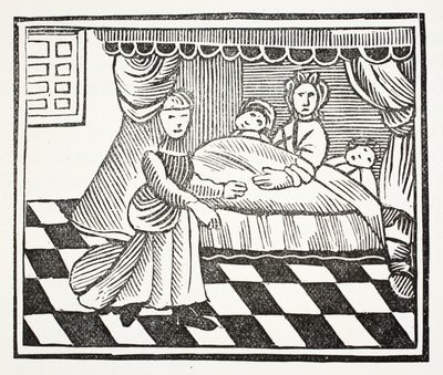 Die Bedeutung von Träumen, Illustration aus Chap-books of the Eighteenth Century von John Ashton, veröffentlicht 1882 von English School