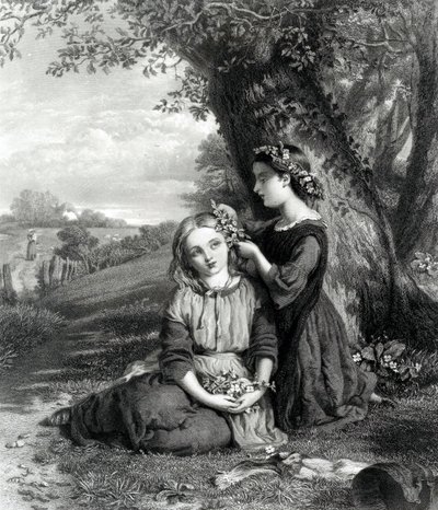 Die Schwestern, veröffentlicht im Art Journal (1867), graviert von C. Cousen, 1867 von English School