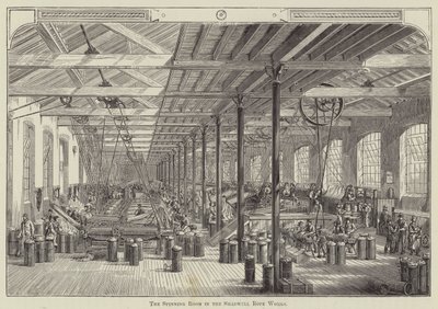 Der Spinnraum in den Shadwell Rope Works von English School