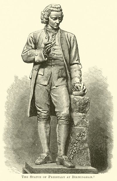 Die Statue von Priestley in Birmingham von English School