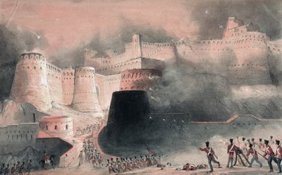 Der Sturm auf das Kabuler Tor im Jahr 1839 von English School
