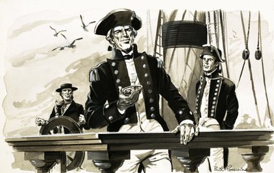 Die Geschichte der Uhr: Die Räder zum Laufen bringen (Captain Cook) von English School