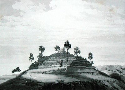 Der Tempel von Boro Bodo im Bezirk Boro in Kedu, aus 