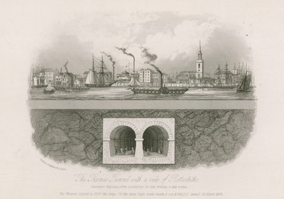 Der Thames-Tunnel mit Blick auf Rotherhithe von English School