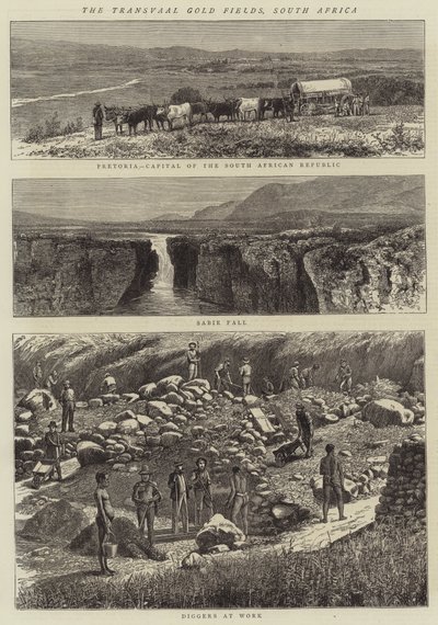 Die Transvaal-Goldfelder, Südafrika von English School