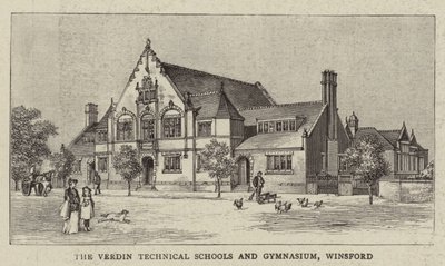 Die Verdin Technischen Schulen und Turnhalle, Winsford (Stich) von English School