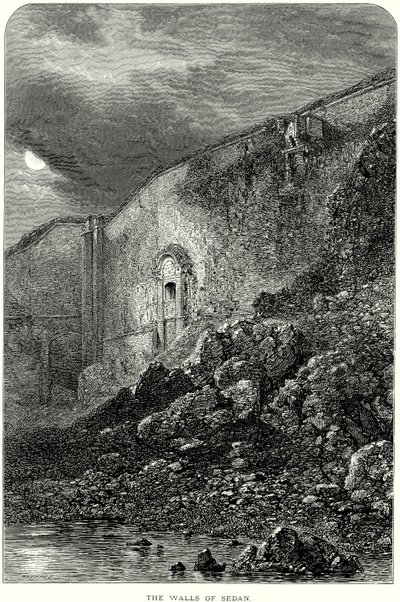 Die Mauern von Sedan (Gravur) von English School
