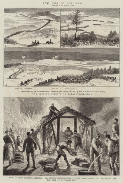 Der Krieg im Osten (Gravur) von English School