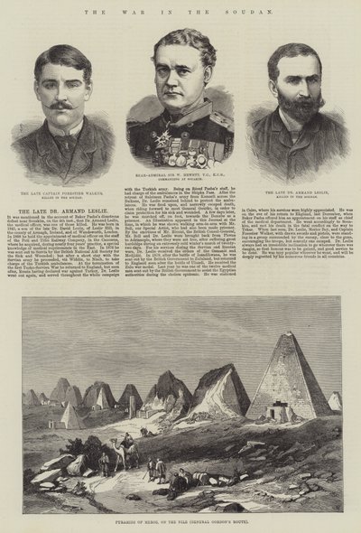 Der Krieg im Sudan (Gravur) von English School