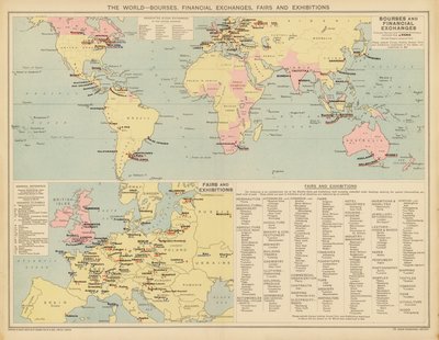 Die Welt, Börsen, Finanzbörsen, Messen und Ausstellungen von English School