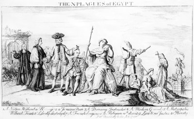 Die X Plagen Ägyptens, um 1749 von English School