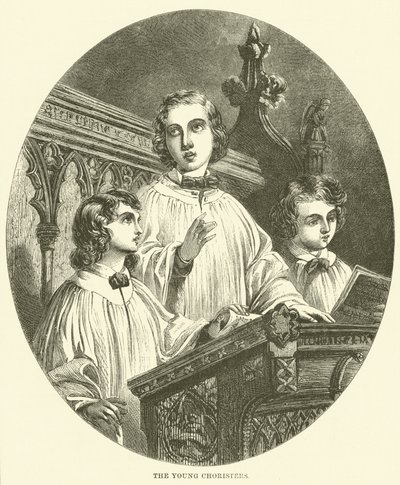 Die jungen Chorsänger (Gravur) von English School