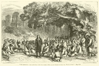 "Die Versammlungen fanden manchmal im Wald statt, wenn Menschenmengen kamen, um das Wort Gottes zu hören" von English School