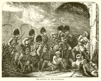 Der Angriff auf den Alumbagh (1857) von English School
