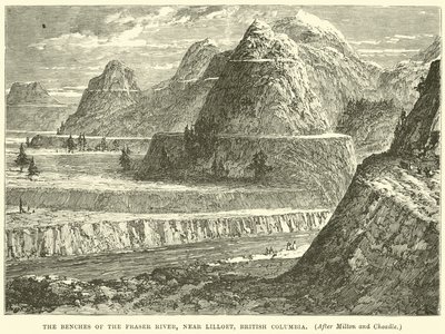 Die Ufer des Fraser River, nahe Lilloet, British Columbia von English School