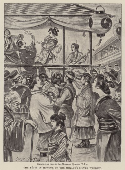 Die Feste zu Ehren der Silberhochzeit des Mikado von English School