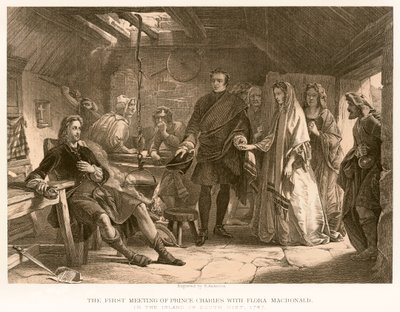 Das erste Treffen von Prinz Charles mit Flora Macdonald von English School
