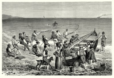 Die Fischer von Mentone (Gravur) von English School