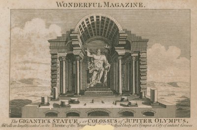 Die gigantische Statue oder Koloss von Jupiter Olympus von English School