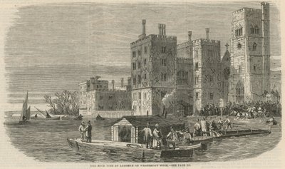 Die Flut in Lambeth am Mittwoch letzter Woche von English School