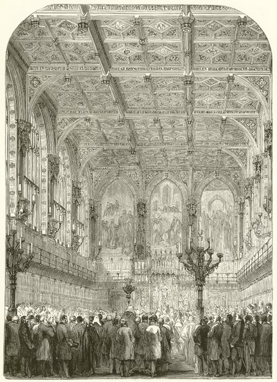 Das Innere des House of Lords von English School