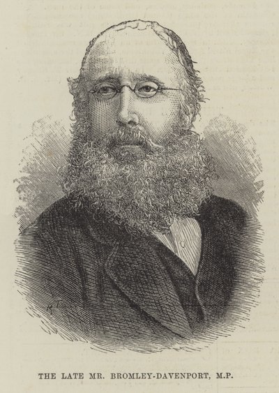 Der verstorbene Mr. Bromley-Davenport, MP (Gravur) von English School