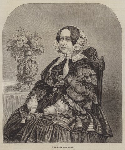 Die verstorbene Mrs. Gore (Stich) von English School