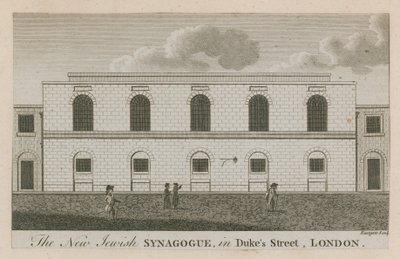 Die neue jüdische Synagoge in Dukes Street, London von English School