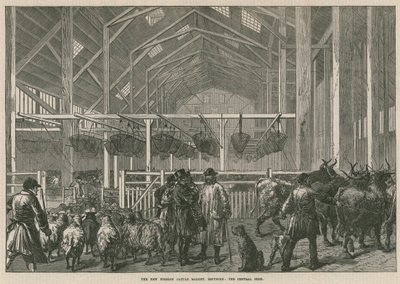 Der neue ausländische Viehmarkt, Deptford, London - die zentrale Halle von English School