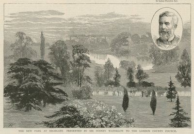Der neue Park in Highgate, präsentiert von Sir Sydney Waterlow von English School