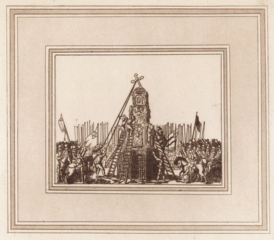 Der Abriss des Cheapside Kreuzes am 2. Mai 1643 von English School