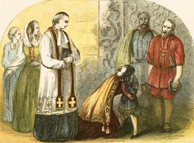 Die Königin von Edward IV., Abschied vom jungen Herzog von York von English School