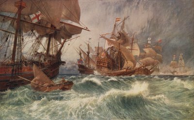 Die Aufforderung zur Kapitulation: ein Vorfall beim Angriff auf die spanische Armada, 1588 von English School