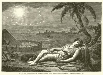 Die Sonne, der Mond und die elf Sterne verneigten sich vor mir (Genesis, xxxvii, 9) von English School