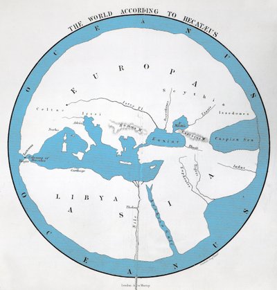 Die Welt nach Hekatäus, veröffentlicht von John Murray von English School