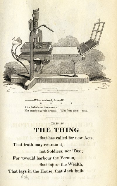 Das ist das Ding, Illustration aus The Political House that Jack Built von William Hone von English School