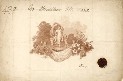 Eintrittskarte zum Ball im Mansion House, London, 2. April 1804 von English School
