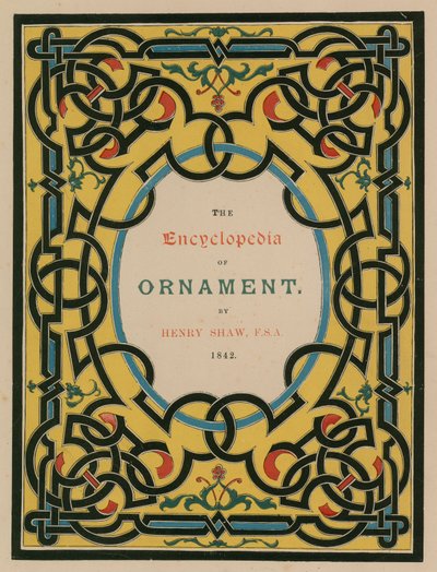 Titelseite. Illustration für Die Enzyklopädie des Ornaments (Farblithographie) von English School