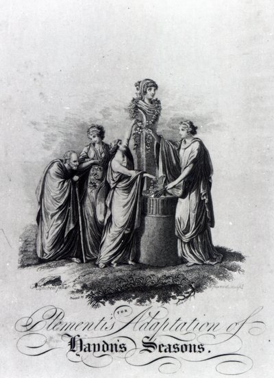 Titelseite von Muzio Clementis Bearbeitung für Klavier von Joseph Haydns Oratorium Die Jahreszeiten von English School