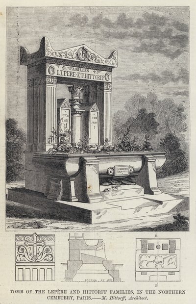 Grab der Familien Lepere und Hittorff, im Nordfriedhof, Paris von English School