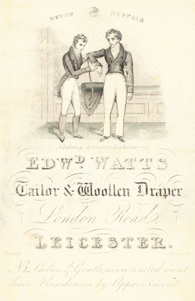 Handelskarte, Edward Watts von English School