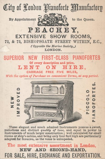 Visitenkarte, Peachey von English School