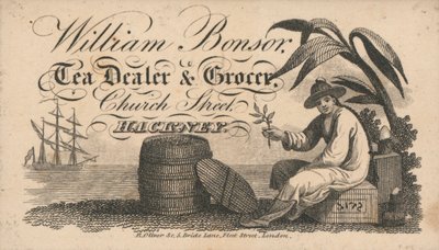 Visitenkarte, William Bonsor von English School