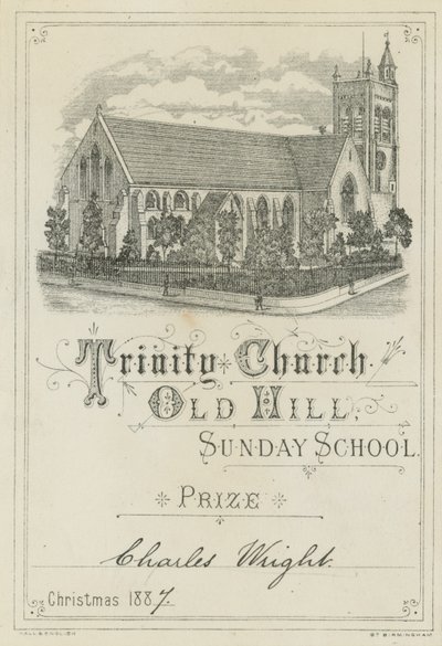 Sonntagsschulpreis der Trinity Church Old Hill von English School