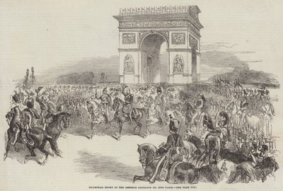 Triumphaler Einzug von Kaiser Napoleon III. in Paris von English School