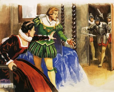 Unidentifiziertes Paar, möglicherweise Königin Elisabeth I. und Sir Francis Drake von English School