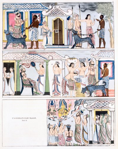 Usseeratanam Rajah, Teil I, aus Die Geschichte und Lehre des Buddhismus von Edward Upham, 1829 von English School