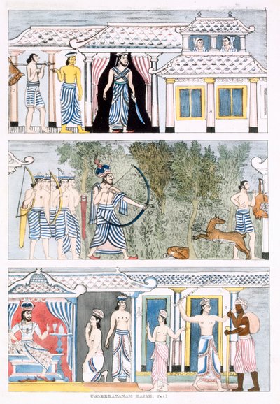 Usseeratanam Rajah, Teil I, aus Die Geschichte und Lehre des Buddhismus von Edward Upham, 1829 von English School
