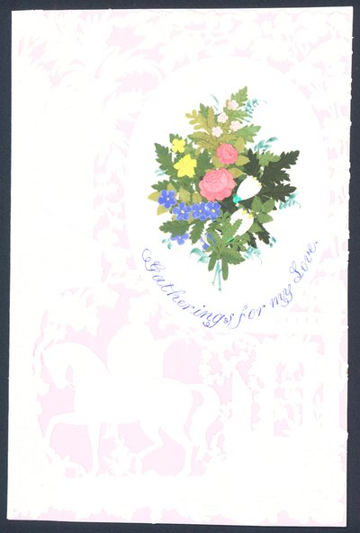 Viktorianische Valentinskarte von English School